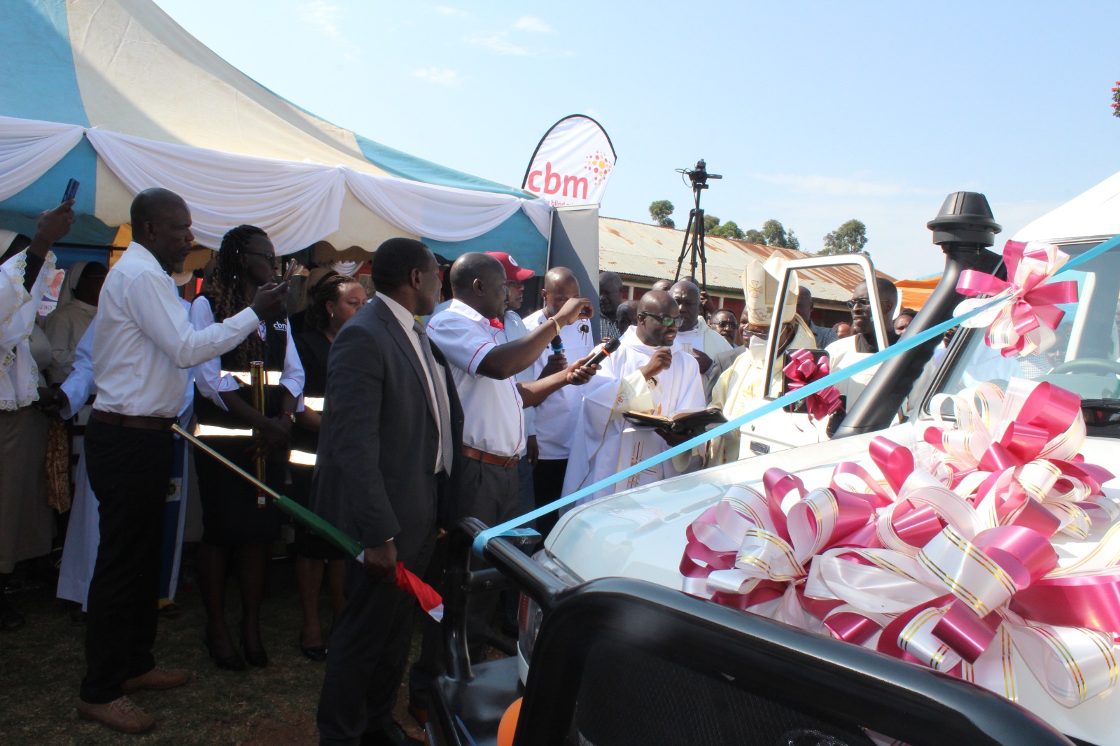 CBM vehicle donation handover ceremony at Nyabondo Centre