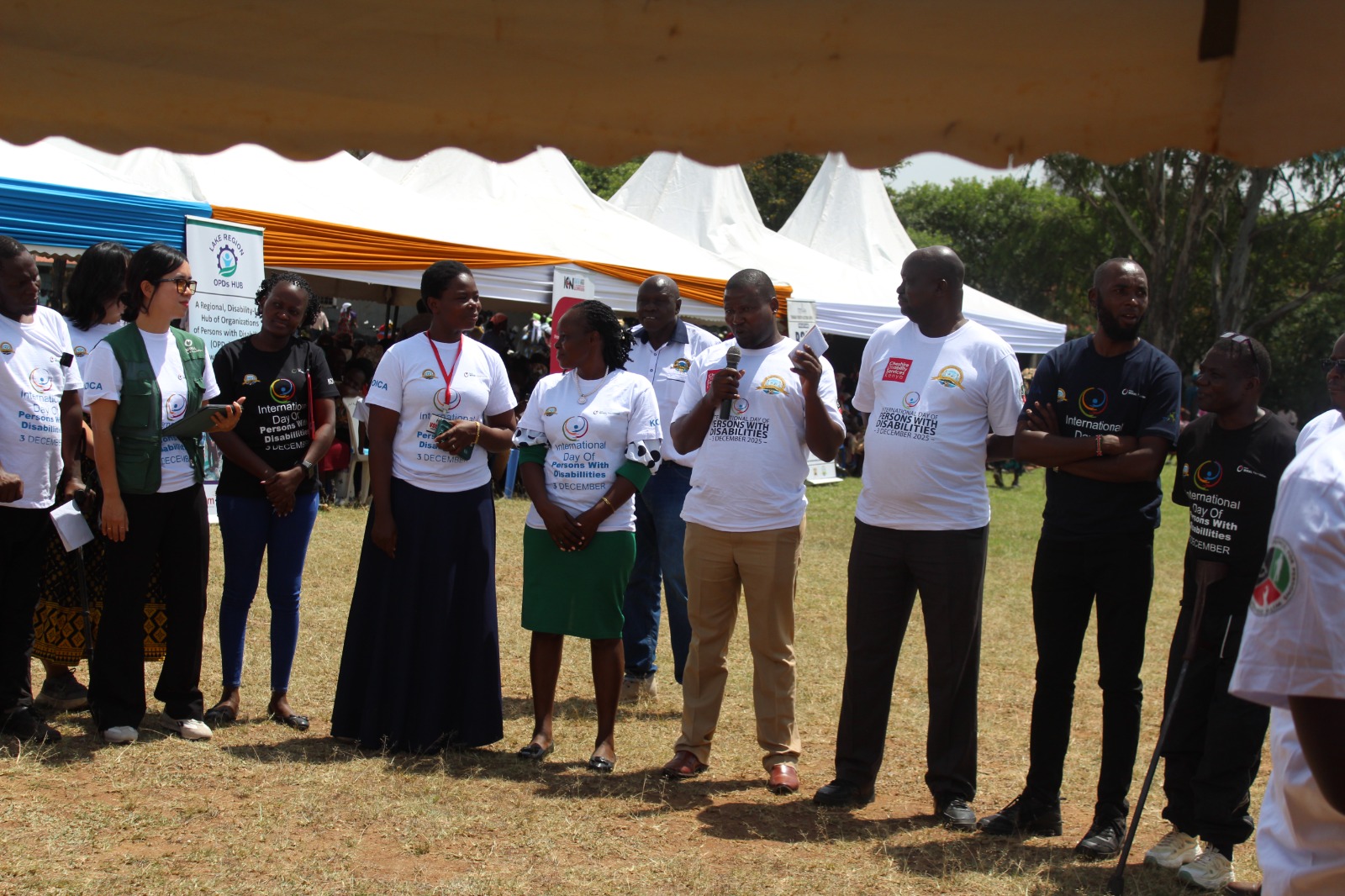Nyabondo staff after a morning prayer assembly.