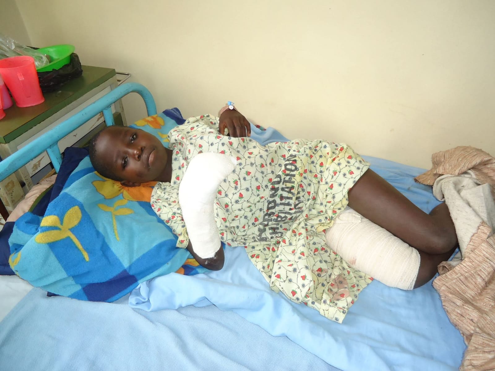 A patient receiving inpatient care at Nyabondo Centre